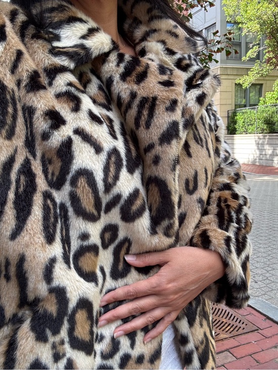 Apparis Jackets & Blazers - Apparis Leopard Faux Fur Jacket - Brown, Black, Tan